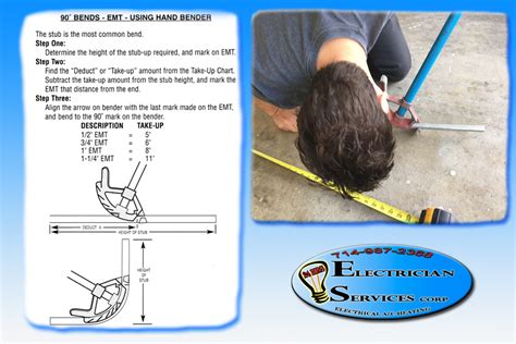 tube bending instructions chart